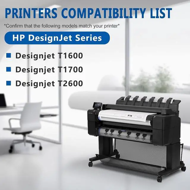 Alt view image 2 of 7 - 730 Ink Cartridge 300ML P2V71A HP 730 Matte Black Replacement for HP DesignJet T1600 DesignJet T1700 DesignJet T2600 Printer 1-Pack