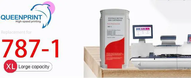 Alt view image 7 of 7 - 787 787-1 ink for 787 Replacement Production Ink Cartridge Compatible PB 787-1 for Sendpro P/Connect+ 1000 2000 3000 Series Mailing System, Postage Meter Cartridge for SendPro Connect+ 1000 2000 3000