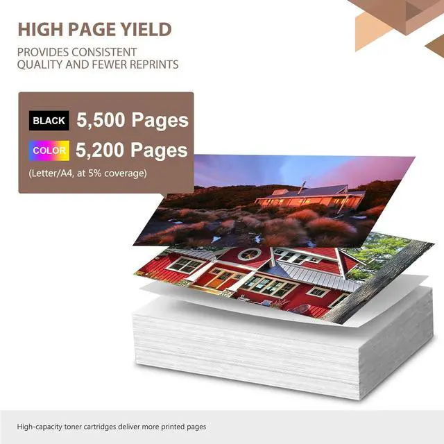 Alt view image 3 of 6 - Versalink C400 / C405 High-Yield Toner Cartridge bundle: 106R03512 106R03514 106R03515 106R03513 Replacement for Xerox Versalink C400 C405 C400D C405N C400DN C405DN (4 Pack, Black Cyan Yellow Magenta)