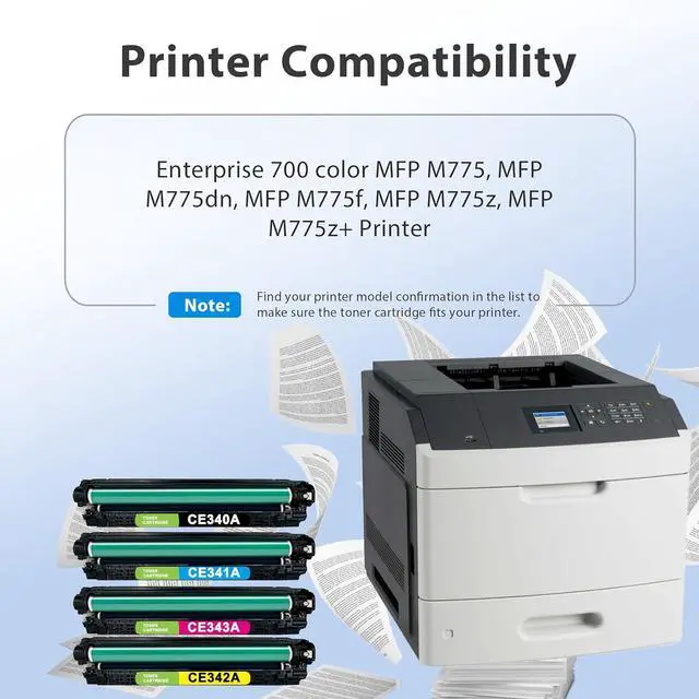 Alt view image 2 of 7 - Remanufactured 651A Toner Cartridge Replacement for HP 651A CE341A CE342A CE343A CE340A Toner Cartridge for M775 M775dn M775f M775z M775z Printers (4 Pack, Black Cyan Magenta Yellow)
