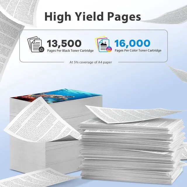 Alt view image 3 of 7 - Remanufactured 651A Toner Cartridge Replacement for HP 651A CE341A CE342A CE343A CE340A Toner Cartridge for M775 M775dn M775f M775z M775z Printers (4 Pack, Black Cyan Magenta Yellow)