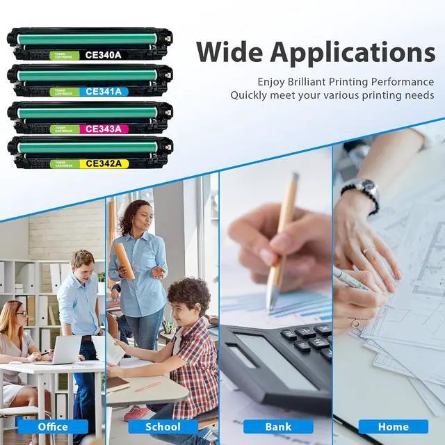 Alt view image 7 of 7 - Remanufactured 651A Toner Cartridge Replacement for HP 651A CE341A CE342A CE343A CE340A Toner Cartridge for M775 M775dn M775f M775z M775z Printers (4 Pack, Black Cyan Magenta Yellow)