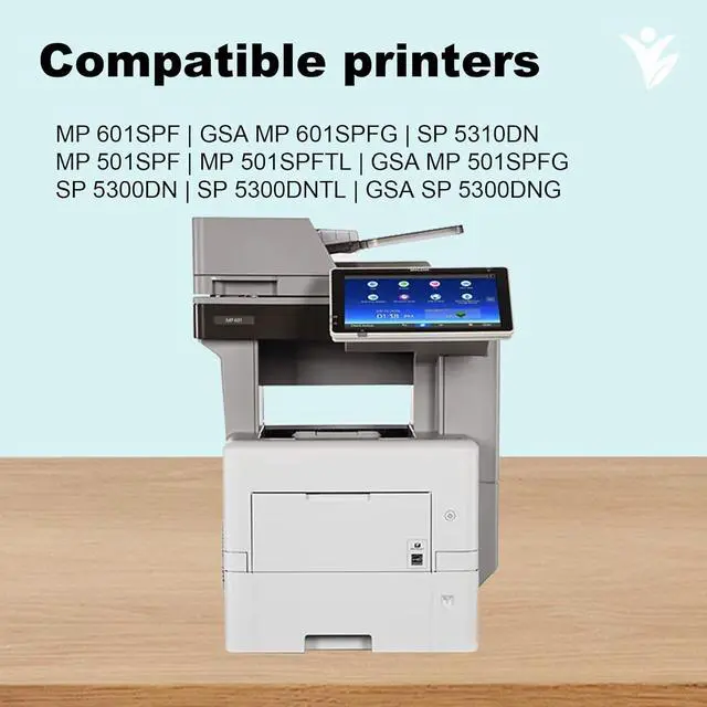 Alt view image 2 of 6 - Compatible MP 501 MP 601 Toner Cartridge (2 Black) 407823 Replacement for Ricoh MP 501 Toner Cartridge MP 601 for Ricoh MP 501SPF MP 601SPF SP 5300dn 5300 SP 5310dn Printer (25,000 Pages)