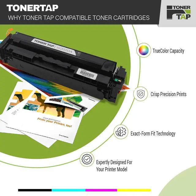 Alt view image 3 of 7 - Toner Tap 414A Black Toner Cartridge Compatible for Pro MFP M479fdw M454dw M454dn M455dn M479fdn Printer, Toner W2020A