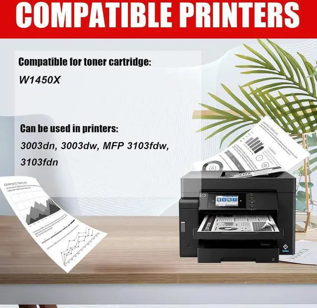 Alt view image 2 of 7 - 145X Black Toner Cartridge Replacement for HP 145X W1450X High Yield Toner Cartridges Compatible for HP Laserjet Pro 3003dn Printer , 1 Pack(4,000 Pages)