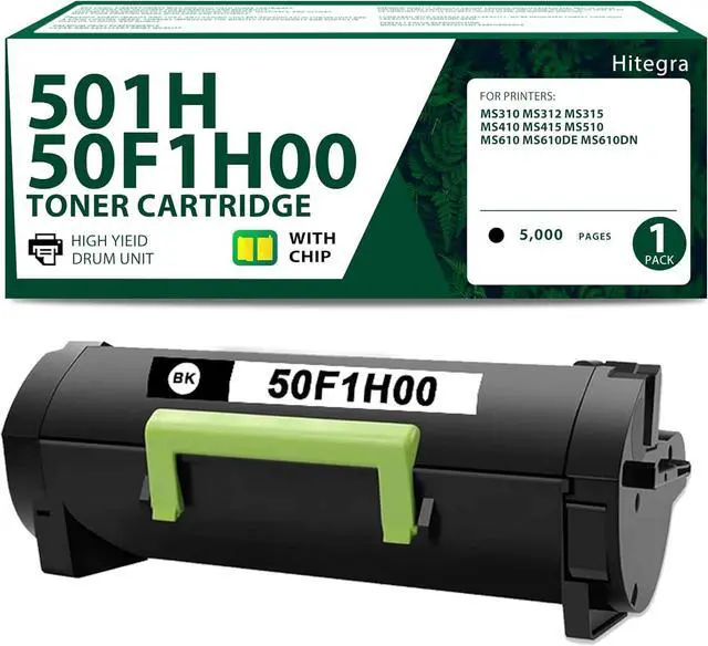 Main image of 50F1H00 (501H) Toner Cartridge Black Replacement for Lexmark 50F1H00 Toner Compatible with MS310 MS310dn MS312 MS312dn MS315 MS410 MS410dn MS415 MS510 MS510dn MS610 MS610dn Printer Black Toner, 1-Pack