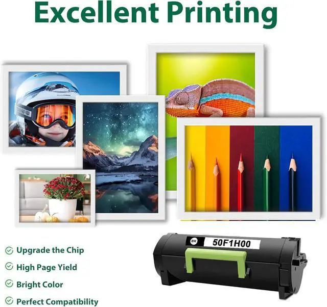 Alt view image 4 of 6 - 50F1H00 (501H) Toner Cartridge Black Replacement for Lexmark 50F1H00 Toner Compatible with MS310 MS310dn MS312 MS312dn MS315 MS410 MS410dn MS415 MS510 MS510dn MS610 MS610dn Printer Black Toner, 1-Pack
