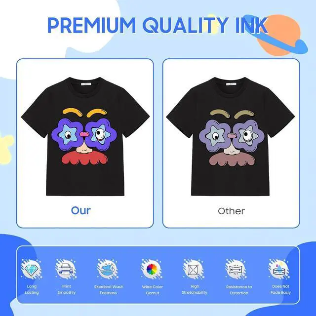 Alt view image 4 of 6 - DTG Ink White 1000ml  Direct to Garment Printing Ink for Digital Textile Printing, Compatible for All DTG Printers SureColor F2000 F2100 P600 P800 DTG Printers and More