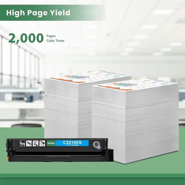 Alt view image 3 of 6 - MC3426 C3210 C3224 Cyan Toner Cartridge (with New Chip) Replacement for Lexmark C3426 C3224 C3210 C3210C0 for C3224 C3326 C3426 MC3224 MC3326 MC3426 C3224dw Printer, 1 Pack MC3426 Cartridge