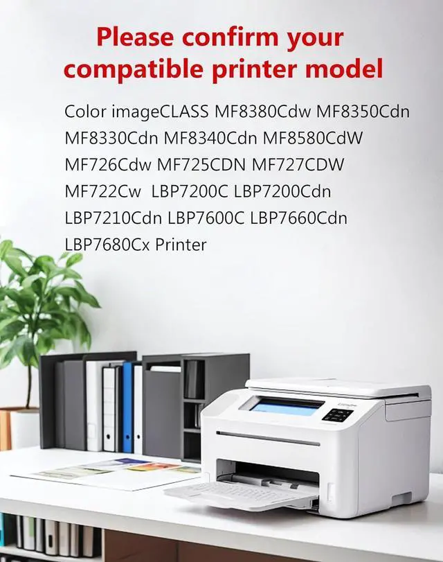 Alt view image 2 of 6 - 118 Toner Cartridge Set (1Black, 1Cyan, 1Magenta, 1Yellow) Replacement for Canon CRG118 Cartridge, Compatible with Color imageCLASS MF8580Cdw MF8380Cdw MF8350Cdn MF726Cdw LBP7660Cdn Printer