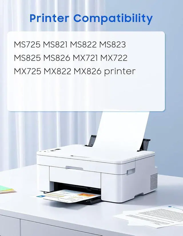 Alt view image 2 of 7 - 58D1000 Black Toner Cartridge Replacement for Lexmark 58D1000 Toner Cartridge for MS725 MS821 MS822 MS823 MS825 MS826 MX721 MX722 Printer Ink 1-Pack [7500 Pages]