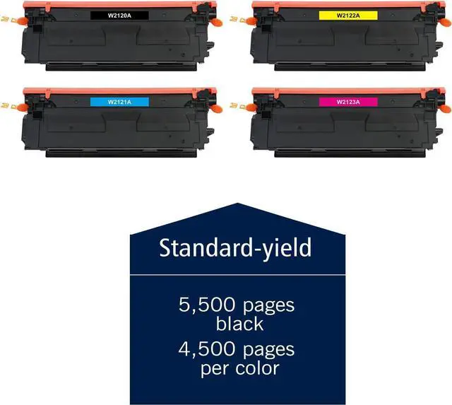 Alt view image 4 of 6 - 212A Black Toner Cartridge 4 Pack Compatible Replacement for HP 212A 212X W2120A W2120X for HP Color Enterprise M555dn M554dn M555x MFP M578f M578dn Flow MFP M578c M578z Printer (New Version)