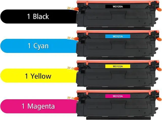 Alt view image 2 of 6 - 212A Black Toner Cartridge 4 Pack Compatible Replacement for HP 212A 212X W2120A W2120X for HP Color Enterprise M555dn M554dn M555x MFP M578f M578dn Flow MFP M578c M578z Printer (New Version)