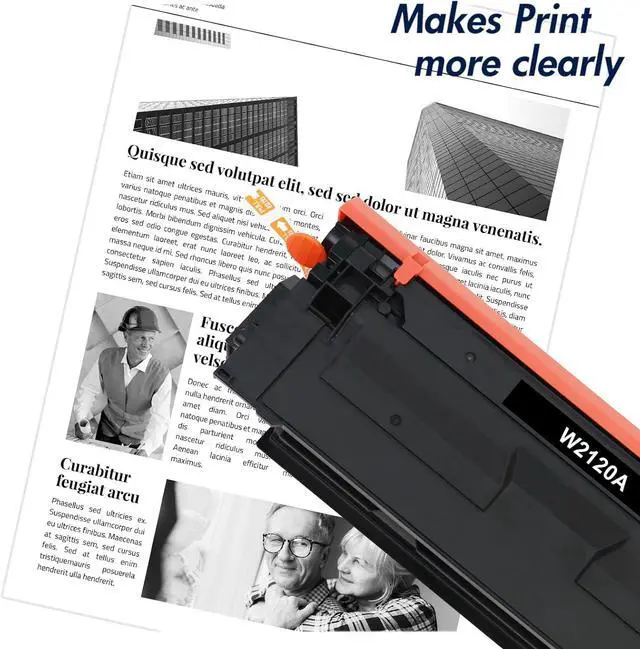 Alt view image 5 of 6 - 212A Black Toner Cartridge 4 Pack Compatible Replacement for HP 212A 212X W2120A W2120X for HP Color Enterprise M555dn M554dn M555x MFP M578f M578dn Flow MFP M578c M578z Printer (New Version)