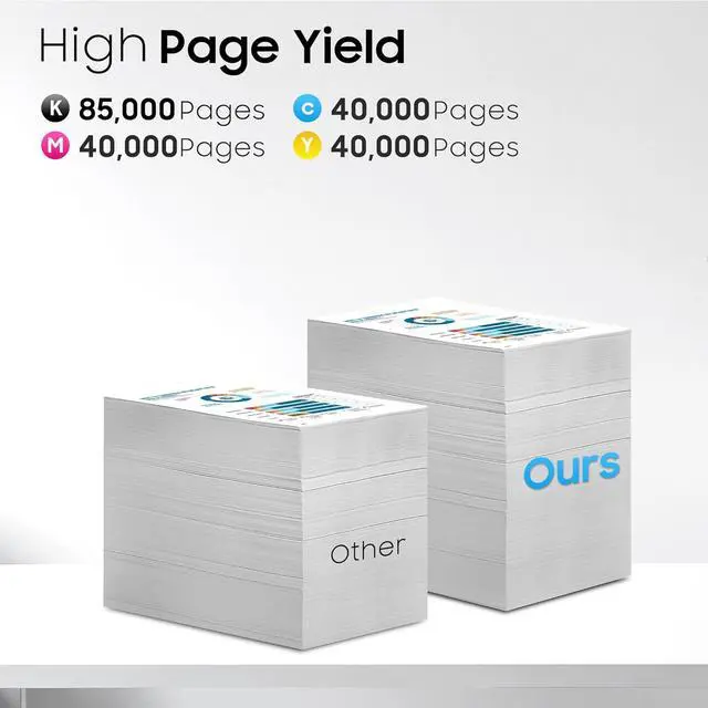 Alt view image 3 of 5 - TK-8737 TK8737 Toner Cartridge Compatible for Kyocera TK-8737 TK-8737K TK-8737C TK-8737M TK-8737Y Toner Cartridge for TASKalfa 7052ci 7353ci 8052ci 8353ci Printer(4-Pack, Black,Yellow, Magenta, Cyan)