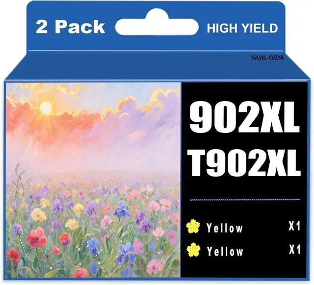 Main image of Run Star 2 Packs T902XL 902XL Yellow Remanufactured Ink Cartridge Replacement for Epson T902XL 902XL use for EPSON Workforce Pro WF-C5210 WF-C5290 WF-C5710 WF-C5790 Printer (2 Yellow)