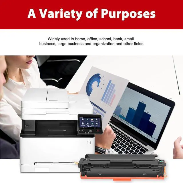 Alt view image 4 of 7 - 054H 054 Toner Cartridge Replacement for Canon 054H Toner Cartridge Set for Color ImageCLASS MF642Cdw MF644Cdw MF640C MF641Cw MF643Cdw MF641Cdw Printer (Black Cyan Magenta Yellow, 4-Pack)