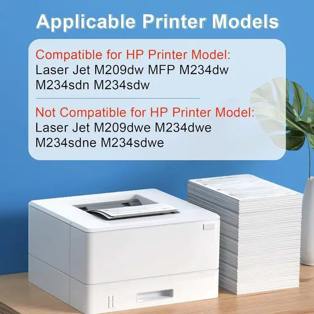 Alt view image 2 of 7 - Compatible W1340X with Chip Replacement for HP 134X Toner Cartridge for Laser Jet M209dw M234dw M234sdn M234sdw Ink (2PK,with Chip)