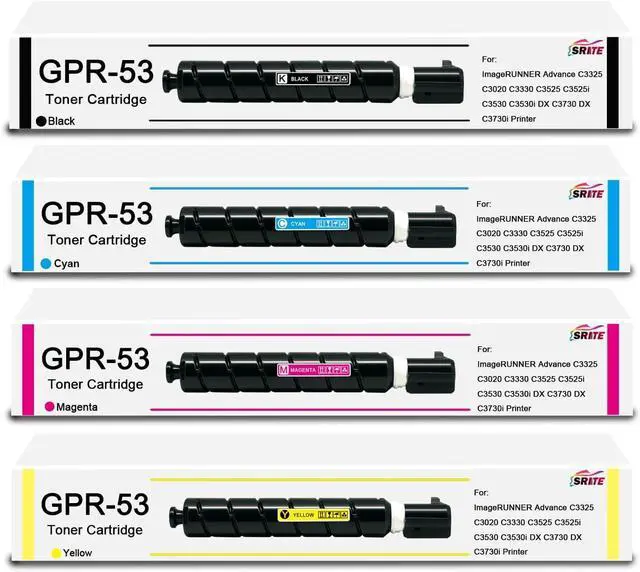 Main image of GPR-53 GPR53 Toner Cartridge High Capacity GPR53L Toner Replacement for Canon ImageRUNNER Advance C3325 C3325i C3330 C3330i C3525 C3525i C3530 C3530i C3730i Printer(Black Cyan Yellow Magenta)