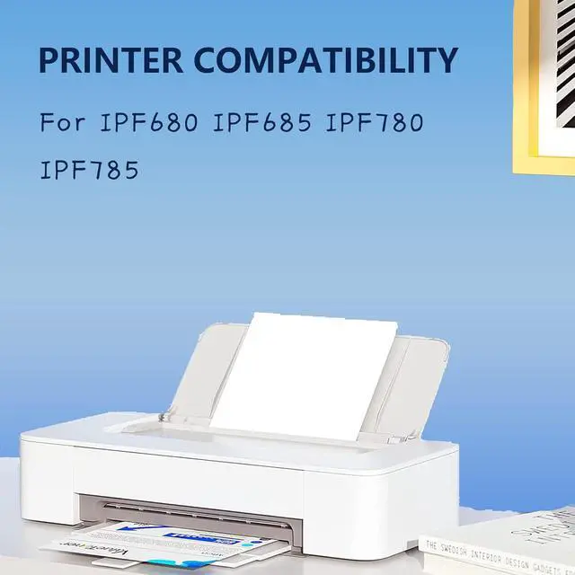 Alt view image 2 of 6 - PFI-207 PFI-207MBK PFI-207BK PFI-207C PFI-207M PFI-207Y Ink Cartridges Compatible for Canon IPF680 IPF685 IPF780 IPF785 Inkjet Printers, Leak-Proof Design Crisp Printing 1 Pack Black