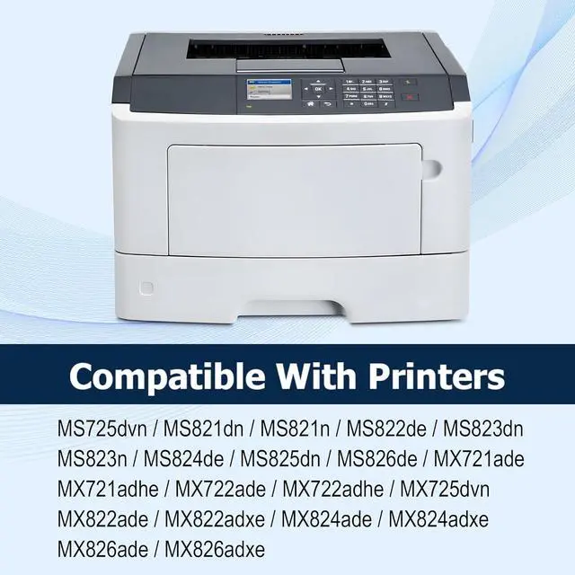 Alt view image 2 of 6 - 58D1H00 Black Toner Cartridge Replacement for Lexmark MS725, MS821, MS822, MS823, MS824, MS825, MS826, MX721, MX722, MX725, MX822, MX824, MX826 Printer Toner