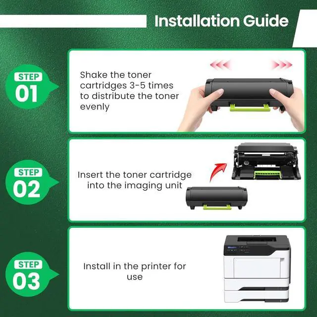 Alt view image 4 of 7 - 56F1000 Black Toner 6,500 Pages 2-Pack Remanufactured 56F1000 Replacement for Lexmark 56F1000 Toner for MS321 MS421 MS521 MS621 MS622 MX321 MX421 MX521 MX522 MX622 Printer Toner