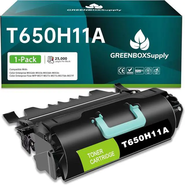 Main image of Compatible T650H11A Black High Yield Toner Cartridge Replacement for Lexmark T650H11A T650 T650n T650dn T650dtn T652 T652n T652dn T652dtn T654 T654n T654dn T654dtn T656dne Printer - 1 Pack T650H