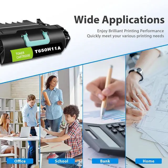 Alt view image 7 of 7 - Compatible T650H11A Black High Yield Toner Cartridge Replacement for Lexmark T650H11A T650 T650n T650dn T650dtn T652 T652n T652dn T652dtn T654 T654n T654dn T654dtn T656dne Printer - 1 Pack T650H
