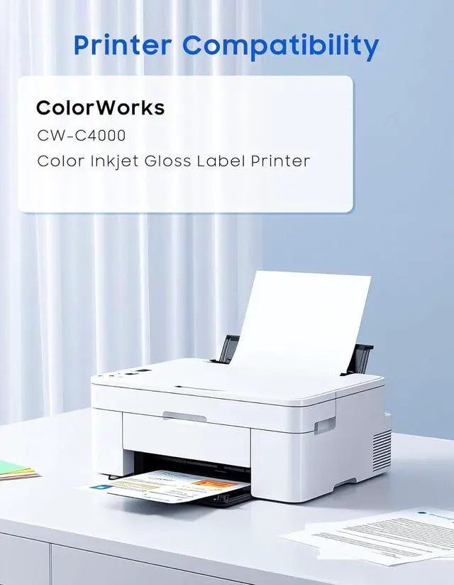 Alt view image 2 of 7 - SJIC41P Ink Cartridges 4-Color Set Remanufacture SJIC41P-BK SJIC41P-C SJIC41P-M SJIC41P-Y Ink Cartridge Compatible for ColorWorks CW-C4000 Color Inkjet Gloss Label Printer