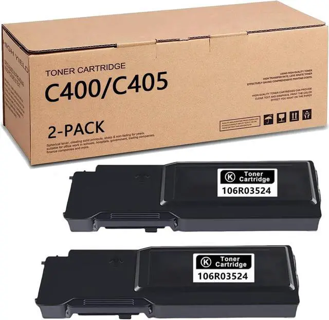 Main image of VersaLink C400/C405 106R03524(10,500 Pages) Black Toner Cartridge Replacement for Xerox Versalink C400 C400N C400DN C405 C405N C405DN Printer - 2 Pack