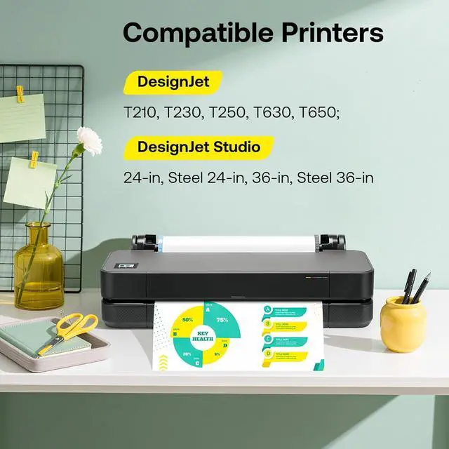 Alt view image 2 of 6 - Forzik 712XL 712 Ink Cartridges Compatible for HP 712 712XL Ink Cartridges for HP DesignJet T630 T650 T210 T250 T230 Printers (4 Pack, 80ml Black + 29ml Cyan/Magenta/Yellow)