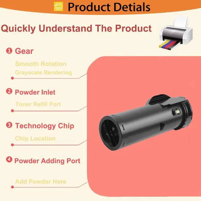 Alt view image 4 of 7 - 106R03586 Toner Cartridges Compatible Replacement for Xerox VersaLink B400 B405 Printers, High Yield 24,600 Pages 1Pack