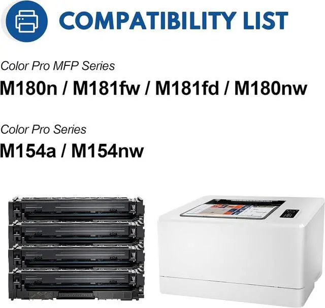 Alt view image 2 of 7 - 204A Toner Cartridge M180nw Ink Replacement for HP 204A Work with Color Pro MFP M180nw M181fd M181fw M180n M154nw M154a Printer Ink 204