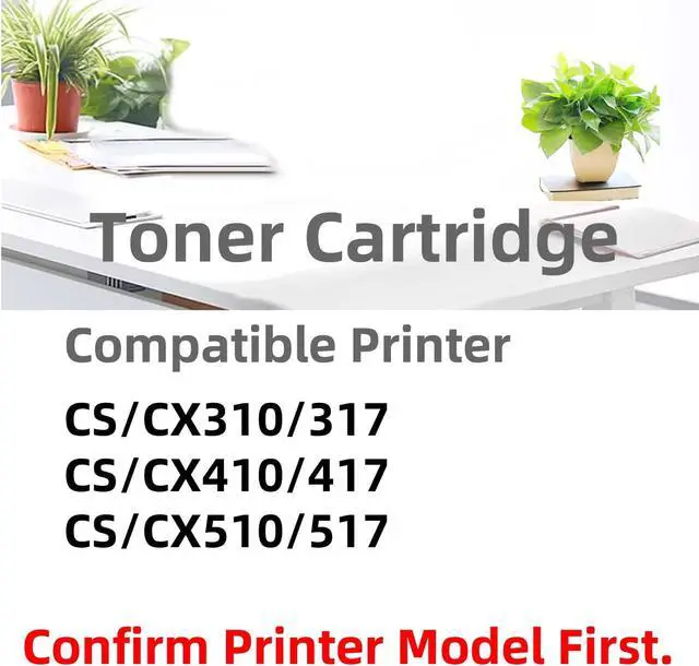 Alt view image 2 of 5 - CS310 CS410 CS510 CX310 CX410 CX510 70C1HK0 71B1HK0 Toner Cartridge Compatible with Lexmark CS317 CS317dn CS417 CS417dn CS517 CX317 CX317dn CX417de CX517de Printer (Yellow Toner-4000Pages)