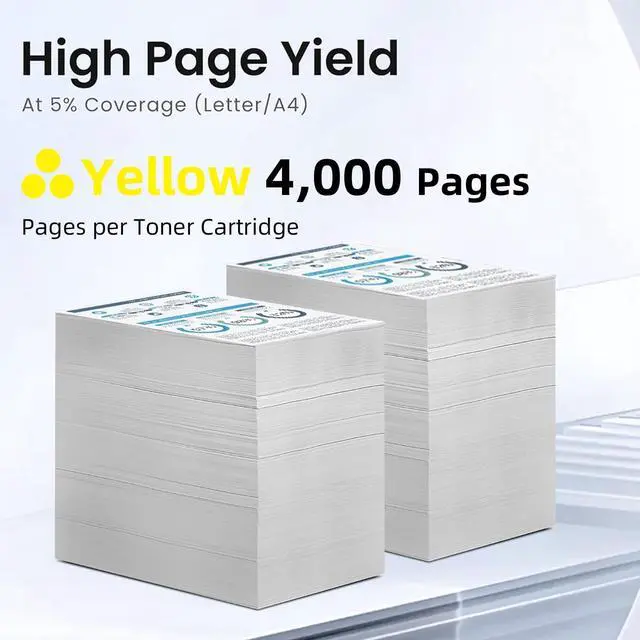 Alt view image 3 of 5 - CS310 CS410 CS510 CX310 CX410 CX510 70C1HK0 71B1HK0 Toner Cartridge Compatible with Lexmark CS317 CS317dn CS417 CS417dn CS517 CX317 CX317dn CX417de CX517de Printer (Yellow Toner-4000Pages)