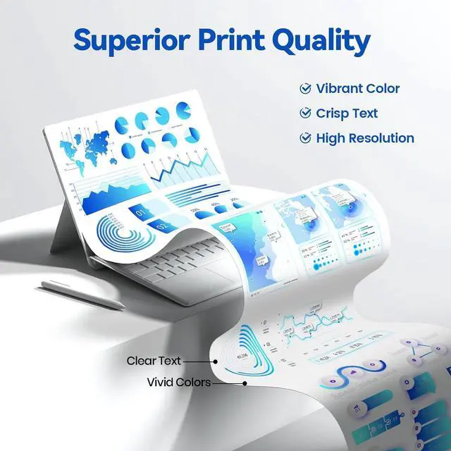 Alt view image 5 of 6 - Compatible 054H Toner Cartridge Replacement for Canon CRG-054 054H 054 Toner Cartridge Set Use for Canon MF642Cdw Toner Cartridges, Color imageCLASS MF641CW MF644Cdw LBP622Cdw Printer