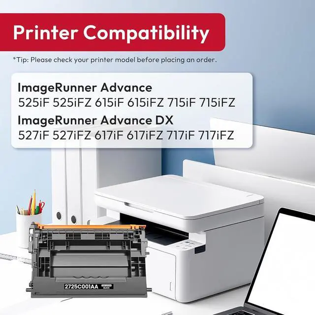Alt view image 2 of 6 - T03 Black Toner Cartridge Replacement for Canon T03 2725C001AA Toner Cartridge for ImageRunner Advance 525iF 525iFZ 615iF 615iFZ 715iF 715iFZ DX 527iF 527iFZ 617iF 617iFZ 717iF 717iFZ Printer (1-Pack)