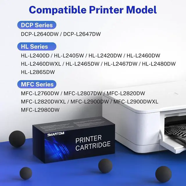 Alt view image 2 of 6 - Compatible TN830XL Toner Cartridge and DR830 Drum Unit Replacement for Brother TN830 TN830XL DR-830 Work with DCP-L2640DW HL-L2400D HL-L2405W HL-L2460DW HL-L2480DW MFC-L2820DW Printer(3 Pack)