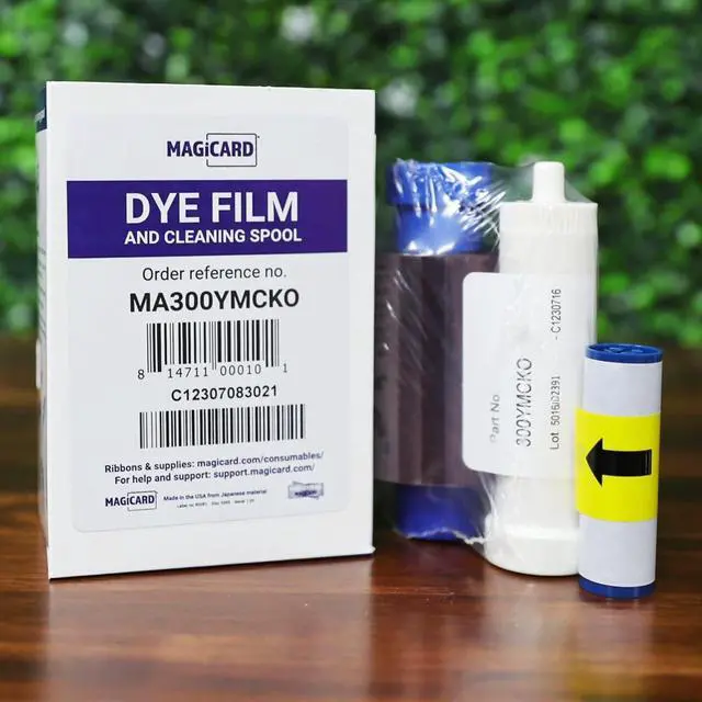 Alt view image 5 of 7 - 2 Pack - Specialist ID Magicard MA300ymcko Dye Film - Magicard YMCKO Color Ribbon & Cleaning Spool with Test/Bonus Cards - Genuine MA300ymcko/2 for Enduro, Rio Pro, Pronto Legacy Printers 300 Prints