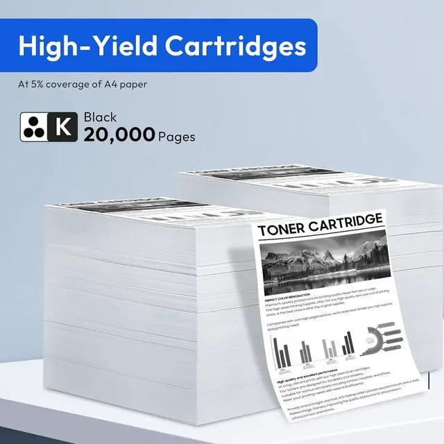 Alt view image 3 of 6 - T-478 Black Toner Cartridge Replacement for Toshiba T478 T-478SU-R T478SUR Toner Cartridge High Yield Works with E-Studio 478S 478P Printer (1-Pack, 20,000 Pages)