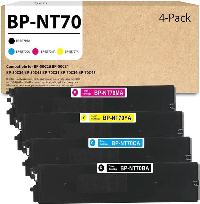Main image of BP-NT70 High Yield Toner Cartridge Replacement for Sharp BP-NT70BA BP-NT70CA BP-NT70MA BP-NT70YA Toner Cartridge for Sharp BP-50C26 BP-50C31 BP-50C36 BP-50C45 BP-70C31 BP-70C36 BP-70C45 Printer Ink