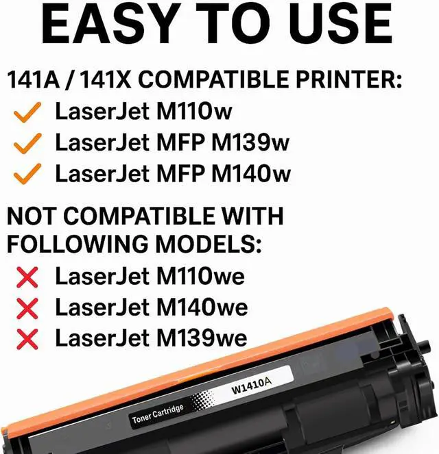 Alt view image 2 of 5 - Compatible 141A Toner Cartridge Replacement for Laserjet M110w MFP M139 M140w Printer, Black Toner, High Page Yield Up to 950 Pages (1410A 1Pack)