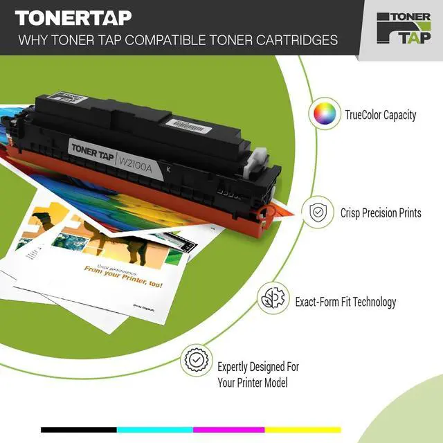 Alt view image 3 of 7 - Toner Tap 210A Toner Cartridge Replacement Compatible for HP Color Laserjet Pro 4201dw, 4201dn, HP Color Laserjet Pro MFP 4301dw, 4301dn, 4301fdw - Standard Yield 2,000 Pages Black Toner W2100A