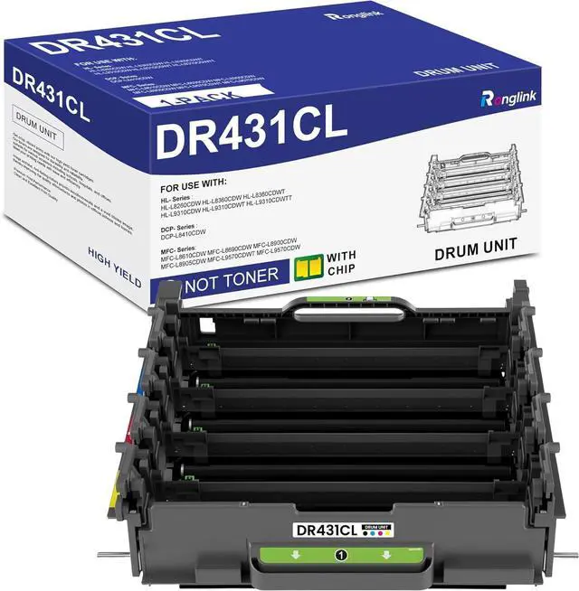 Main image of DR431CL DR-431CL Drum Unit Replacement for Brother DR431 Drum for MFC-L8610CDW MFC-L8900CDW HL-L8260CDW HL-L8360CDW HL-L8260CDN HL-L9310CDW MFC-L9570CDW MFC-L8905CDW DCP-L8410CDW Printer, 1-Pack
