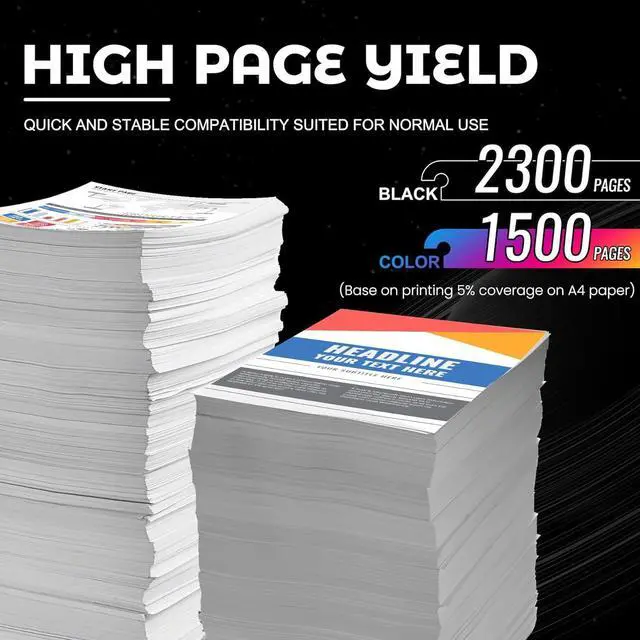 Alt view image 3 of 7 - High Yield Compatible 125A Toner Cartridge Replacement for HP 125A | CB540A CB541A CB543A CB542A BK/C/M/Y (with chip) to use with Color CP1215 Printer (CC376A) CP1518ni Printer (CC378A) (2BK/1C/1M/1Y)