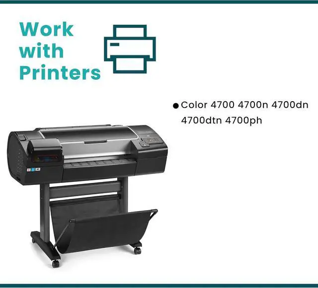 Alt view image 3 of 6 - 643A Toner Cartridges 4-Pack Q5950A Q5951A Q5952A Q5953A Replacement for HP 643A Toner Compatible with Color 4700 4700n 4700dn 4700dtn 4700ph Printer Toner, Black Cyan Yellow Magenta