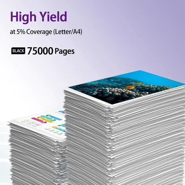 Alt view image 2 of 7 - 66S0Z00 Replacement Toner Cartridge (with Chip) for Lexmark MX632adwe MX532adwe MS632dwe MS631dw MS531dw XM3350 M3350 Printers