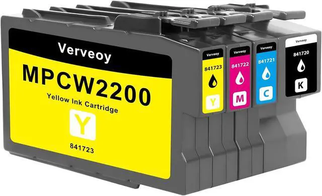 Alt view image 2 of 7 - MP CW2200 Ink Cartridge 4-Pack Replacement for Ricoh MP CW2200 841720 841721 841722 841723 Ink for Aficio MP-CW1200 2000 2200 Gestetner MP CW2200 Lanier MP CW2200 CW2201sp Savin MP CW2200 CW2201sp