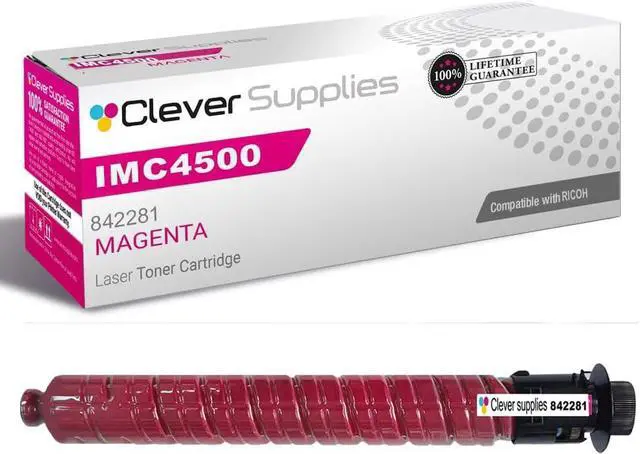Main image of Clever Supplies CS Replacement Compatible with Ricoh IMC4500 Toner Cartridge 842281 to use with IM C4500 IM C6000 (Magenta, 1-Pack)
