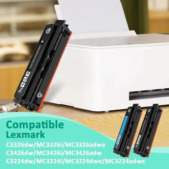 Alt view image 3 of 7 - for Lexmark MC3224 MC3326 Toner Cartridges (with Chip),C3210K0 Ink Cartridge for C3224dw MC3224i MC3224dwe MC3224adwe C3326dw MC3326i MC3326dwe C3426dw MC3426i Printer,Compatible with C320010(Black)